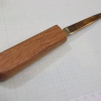 Нож бронзов с дървена дръжка за отваряне на писма, снимка 4 - Други ценни предмети - 25822099