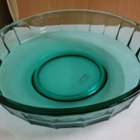   стъклена купа фруктиера цветно стъкло  , снимка 2 - Антикварни и старинни предмети - 26081431