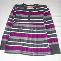 блуза на лилави и сиви райета, снимка 1 - Детски Блузи и туники - 22401243