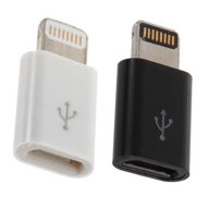 Нов Преходник iPhone 6,7,9,X, 11, 12 - 8 pin) към Micro USB - Бял или Черен цвят, снимка 2 - Калъфи, кейсове - 11057604