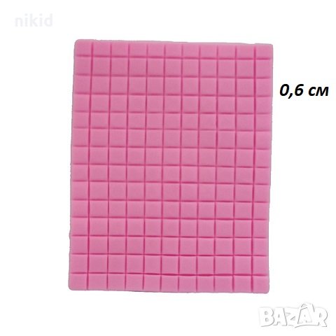 мрежа квадрати квадратчета силиконов молд форма декорация торта фондан шоколад и др., снимка 1
