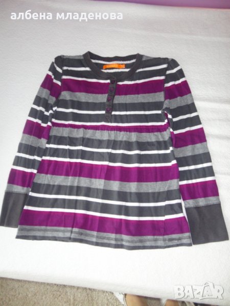 блуза на лилави и сиви райета, снимка 1
