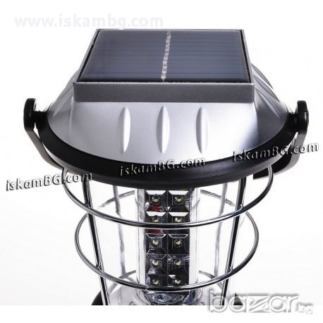 LED Соларна къмпинг лампа с вграден ръчен генератор за зареждане - код 2860, снимка 4 - Други спортове - 13408417