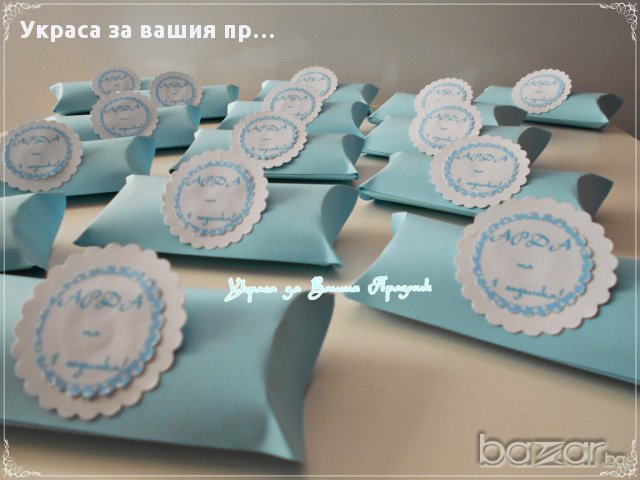 Украса за първи рожден ден синьо на бели точки, снимка 5 - Други - 17144126