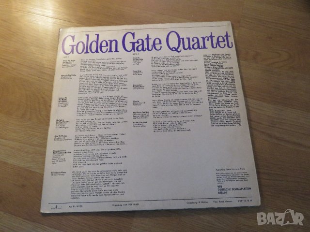 грамофонни плочи джаз Грамофонна плоча Golden Gate Quartet  - стара джаз музика изд. 1970  год !, снимка 2 - Грамофонни плочи - 21576387