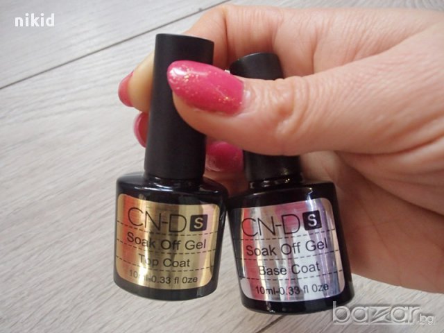 cnd  конад гел лак топ и база UV LED УВ ЛЕД , снимка 2 - Продукти за маникюр - 13066465