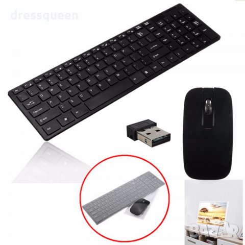 0803 Безжична клавиатура и мишка със силиконово покритие, снимка 6 - За дома - 23449065