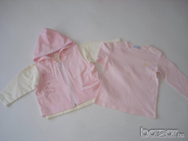 Две блузки и елече за момиче, 092 см. , снимка 2 - Бебешки блузки - 16394270