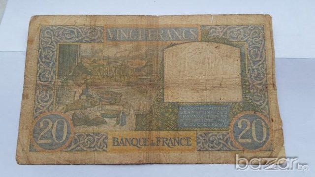 Rare FRANCE 20 FRANCS 1940 год., снимка 4 - Нумизматика и бонистика - 19652933