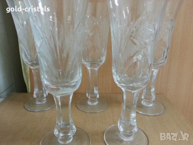  кристални чаши , снимка 8 - Антикварни и старинни предмети - 22297237