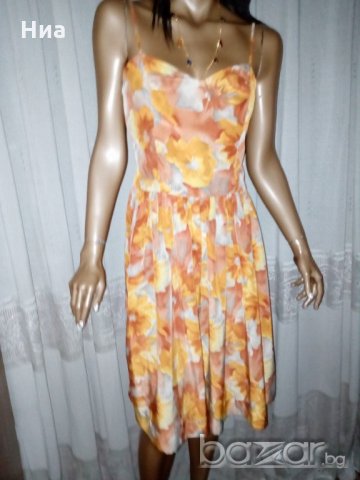 Свежа рокля с флорални мотиви- М/ L, снимка 7 - Рокли - 20600151
