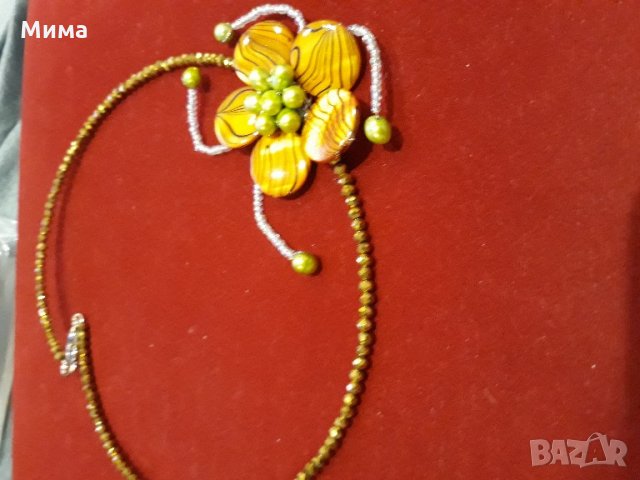 Колие с кристалчета и седеф, снимка 4 - Колиета, медальони, синджири - 21678824