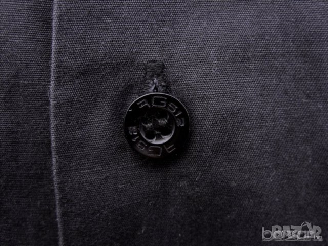 RG 512 ® мъжка риза с бродерия черна Размер M, снимка 6 - Ризи - 23435636