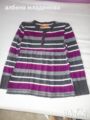 блуза на лилави и сиви райета, снимка 1