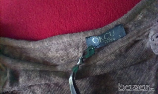 НОВО! M/L. OKSU TRIKO - Турция. Стилна дамска блуза. Цвят кафяв - меланж., снимка 4 - Други - 16562883