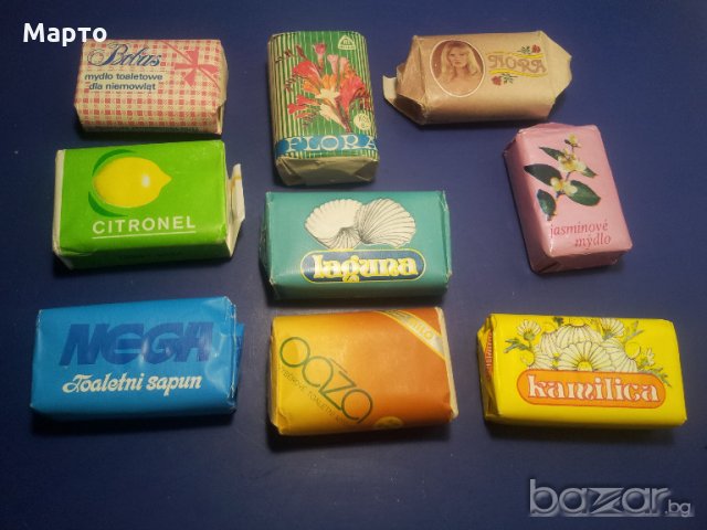 Неупотребявани стари български и вносни сапуни 31 различни, снимка 3 - Антикварни и старинни предмети - 20695843