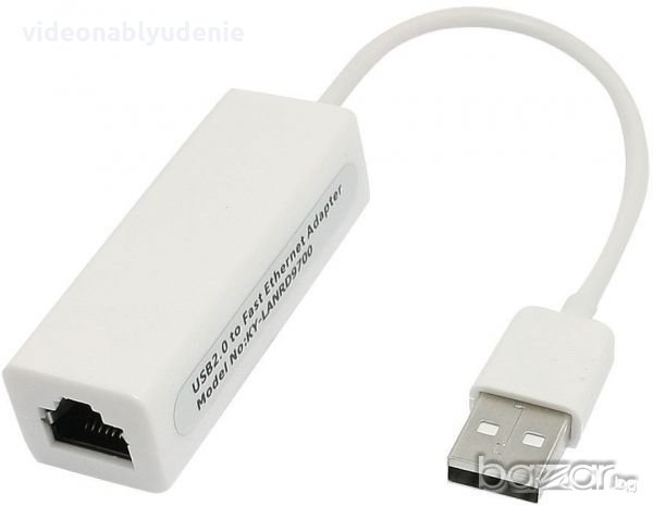 USB Мрежова карта жична с удължител RJ45 F, скорост на пренос 10 / 100 Mbps, снимка 2 - Мрежови адаптери - 19736128