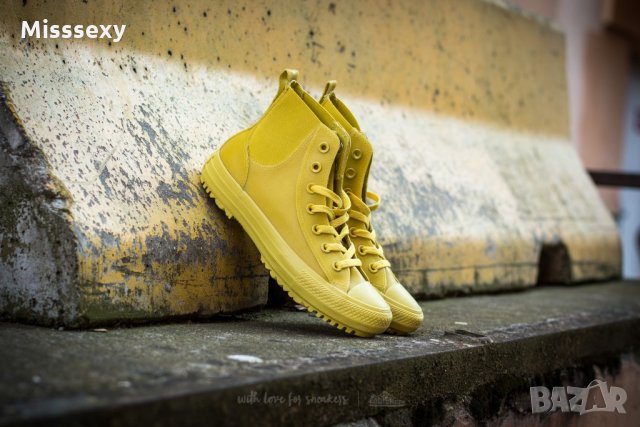 ПРОМО 🍊 CONVERSE ALL STAR 🍊 Дамски кецове в жълто зелено № 36½ & 37 нови с кутия, снимка 3 - Кецове - 21726478