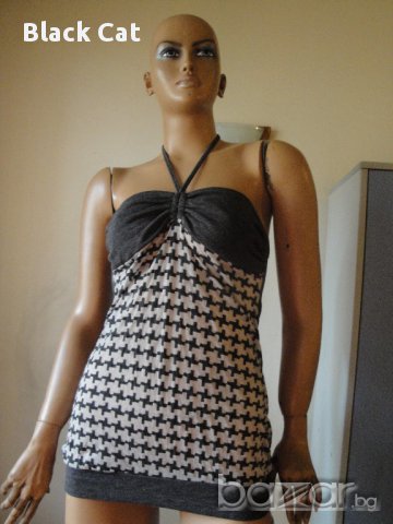 Атрактивен сив дамски топ / потник с връзки, дамска блуза / тениска без ръкави, ръкав, дамско бюстие, снимка 8 - Корсети, бюстиета, топове - 8500414