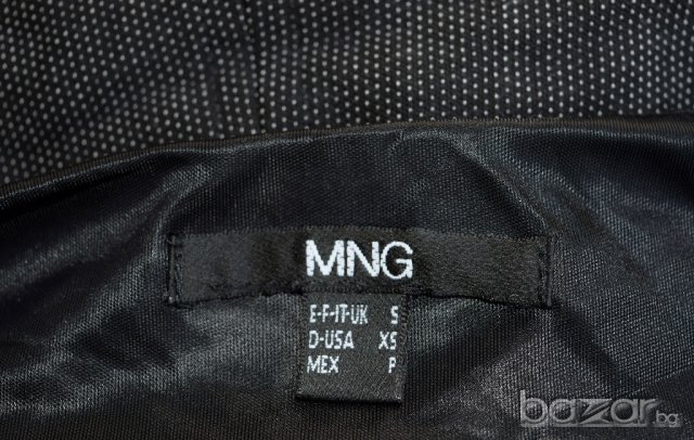 MNG Mango дамски потник топ черен на бели точки, снимка 3 - Корсети, бюстиета, топове - 20606447