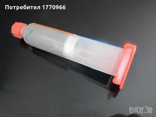 Паста за запояване – течен калай в спринцовка., снимка 2 - Друга електроника - 21812073