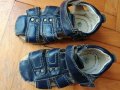 Сандали естествена кожа, тъмно сини, снимка 1 - Детски сандали и чехли - 19350219
