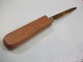 Нож бронзов с дървена дръжка за отваряне на писма, снимка 4