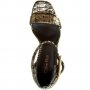 ПРОМО 🍊 CALVIN KLEIN 🍊 Оригинални кожени сандали в златисто черно с висок ток № 39 нови с кутия, снимка 6