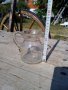 Старинна стъклена каничка,кана, снимка 3