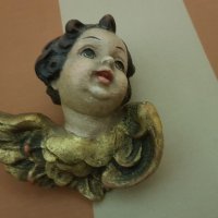 Стара барокова статуйка от дърво ангелче., снимка 2 - Антикварни и старинни предмети - 22028357
