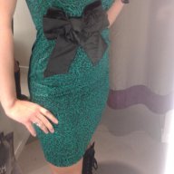 Промоция !!! Коктейлна рокля в зелено, снимка 3 - Рокли - 10685836
