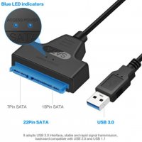 USB 3.0 Кабел за връзка към твърд диск 2.5" SATA HDD / SSD + Гаранция, снимка 2 - Твърди дискове - 20704170