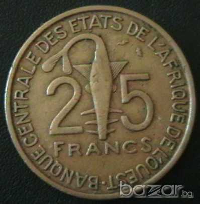 25 франка 1971, Западно Африкански Щати, снимка 1