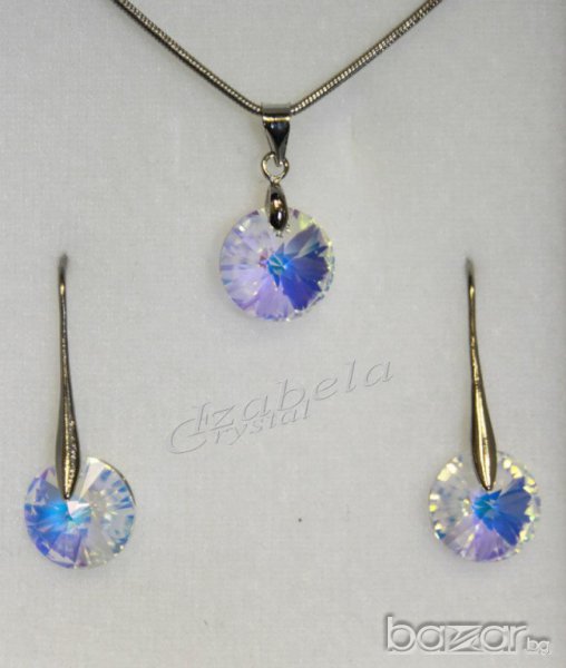 SWAROVSKI Сваровски Комплект '' Circle Pendant'' Crystals from #SWAROVSKI ®, снимка 1