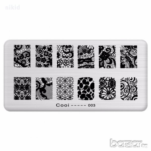 плетеници  мотиви плочка / щампа шаблон за печат на нокти - Нова cooi---003, снимка 1