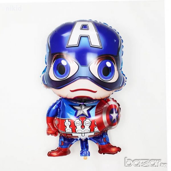 Captain America Капитан Америка огромен фолио фолиев гигант балон хелий или въздух парти рожден ден, снимка 1