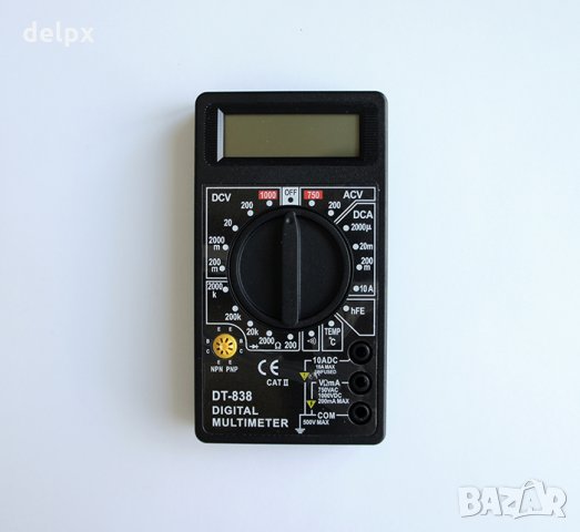 Мултицет с термосонда и зумер DT-838 VAC/VDC | ADC | OHM | °C, снимка 1