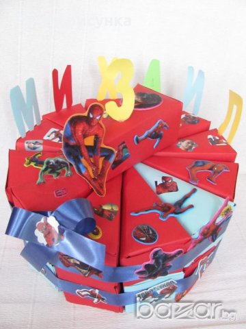 ТОРТА ОТ КАРТОН Спайдърмен, снимка 1