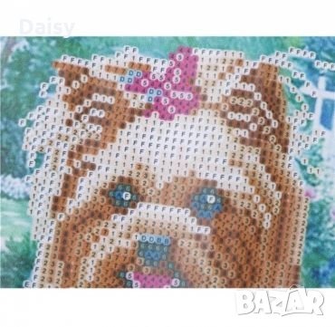 Диамантен Гоблен Йорки 30 х 30 см., снимка 4 - Йоркширски териер - 23744557