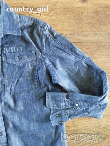 G-star Cedar Border shirt - страхотна мъжка дънкена риза, снимка 8 - Ризи - 19534044