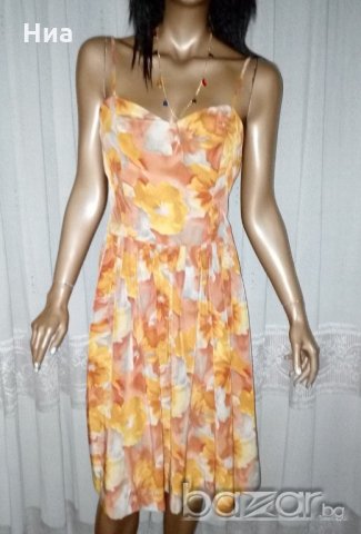Свежа рокля с флорални мотиви- М/ L, снимка 4 - Рокли - 20600151