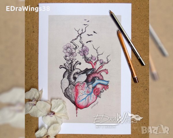 Картина Арт принт "Сърце", снимка 3 - Картини - 21771928