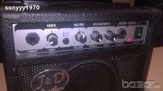 j&d brothers ms10g guitar amplifier-внос швеицария, снимка 8 - Ресийвъри, усилватели, смесителни пултове - 19126512