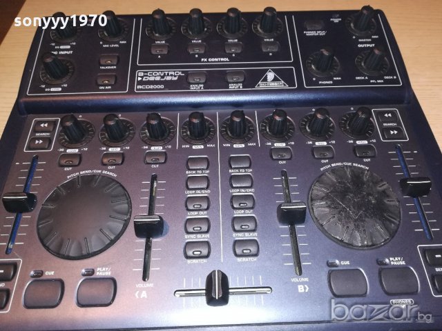 behriner bcd2000 b-control deejay-usb midi dj controller from uk, снимка 5 - Ресийвъри, усилватели, смесителни пултове - 20284389