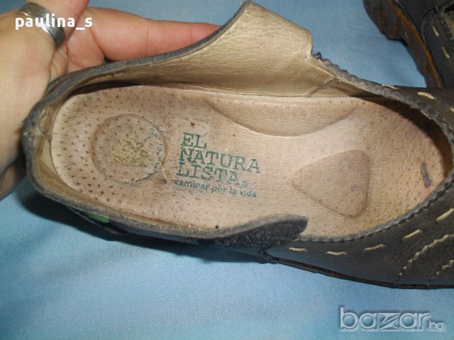 Естествена кожа / Elnaturalista / Ортопедични обувки с лята силиконова подметка / естествен набук, снимка 10 - Други - 14388068
