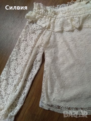 Дамска блуза дантела, снимка 6 - Тениски - 22088357