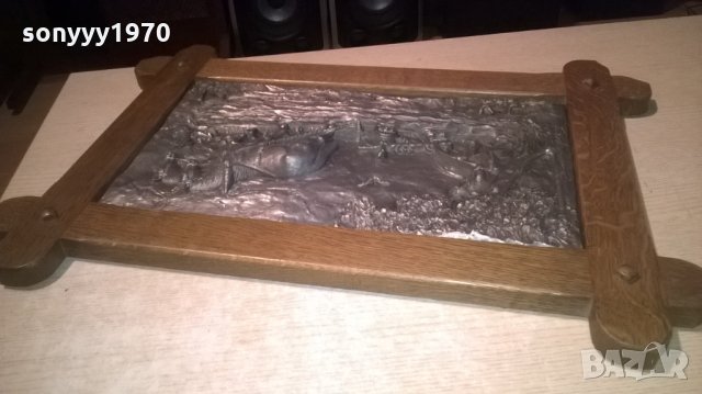 тежка картина-оран-дърво/олово-внос швеицария, снимка 12 - Колекции - 24148125