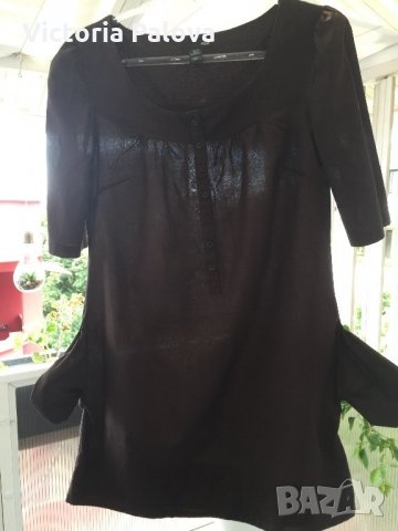 Нежна спортна блуза, памук,шоколад, снимка 7 - Туники - 22718773