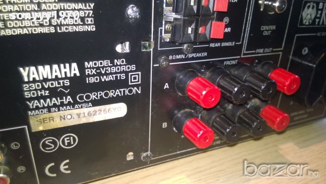 yamaha rx-v390rds-190w-stereo receiver-внос швеицария, снимка 14 - Ресийвъри, усилватели, смесителни пултове - 10757867