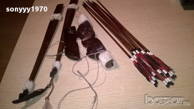 Ретро колекция-нов лък с 10 стрели-106см-внос швеицария, снимка 2 - Антикварни и старинни предмети - 17286080